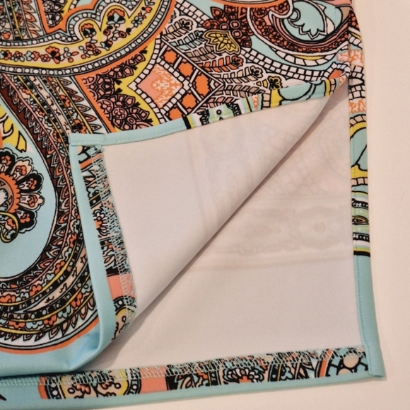 Bisou Bisou Michele Bohbot bohemian print skirt - Picture 3 of 5